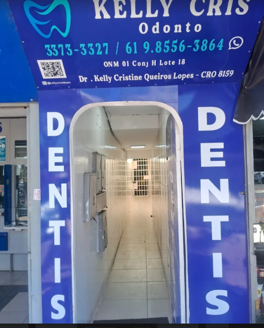 Fachada da clínica Kelly Cris Odontologia em Ceilândia DF